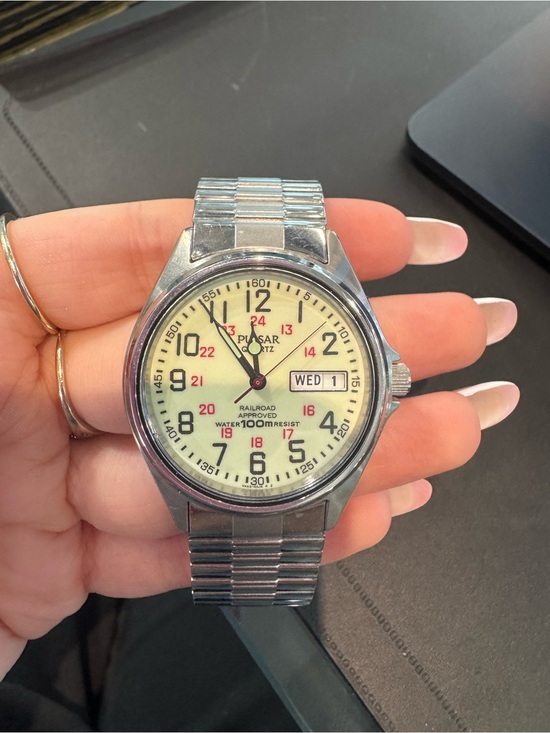 Pulsar Other - Pulsar Railroad Approved Men's Watch - Day/Date 100M with Speidel Band